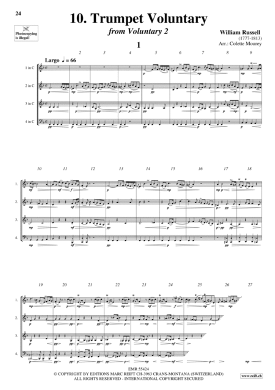 10 Greatest Voluntaries Woodwind Quartet scores gallery preview page 12