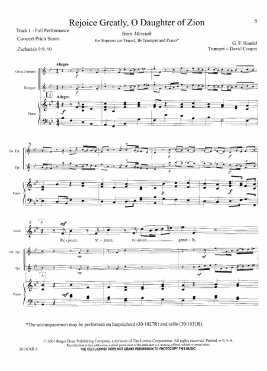 Festive Arias for Soprano or Mezzo Soprano and Trumpet Mezzo-Soprano Voice scores gallery preview page 2