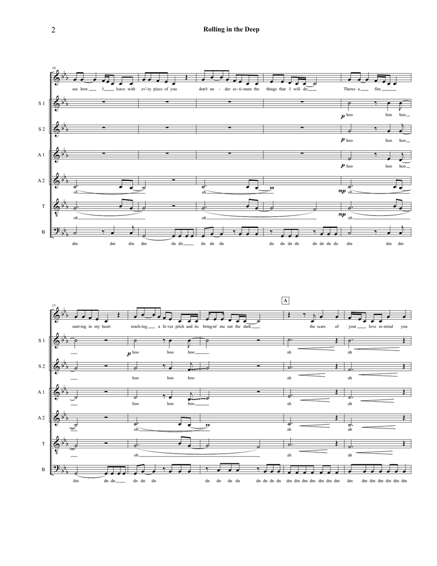 Rolling In The Deep 4-Part scores gallery preview page 2