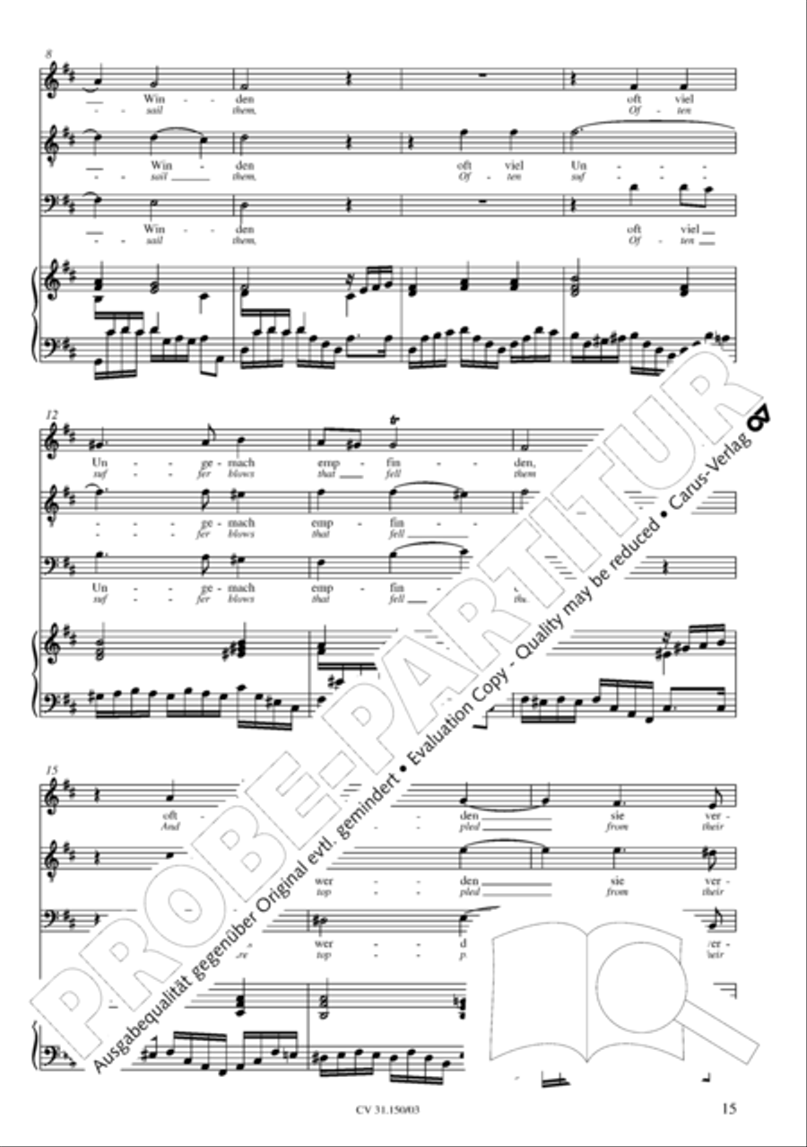 O my Lord, I long for thee (Nach dir, Herr, verlanget mich) 4-Part scores gallery preview page 16
