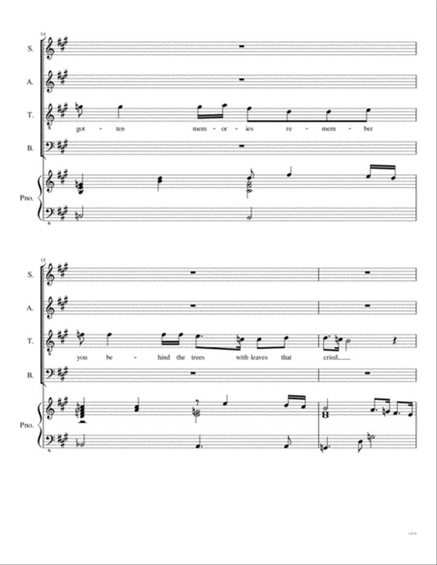 Sometimes In Winter 4-Part scores gallery preview page 4