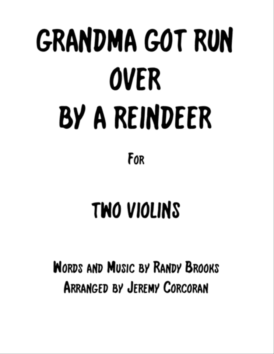 Grandma Got Run Over By A Reindeer String Duet scores gallery preview page 1