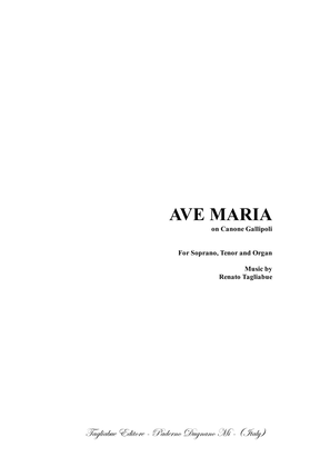 AVE MARIA - Tagliabue - Canon on Gallipoli's Choral for Soprano and Tenor with Organ - Latin lirycs