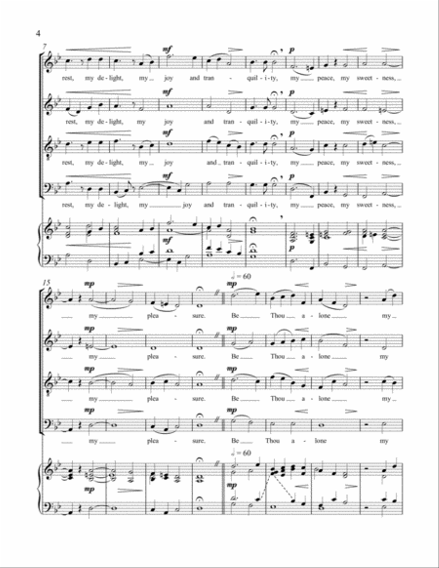 Be Thou alone 4-Part scores gallery preview page 4