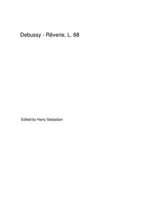 Debussy - Rêverie, L. 68( Piano Solo)