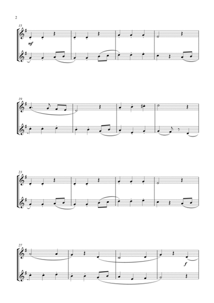 Away in a Manger (Cradle Song) (for trumpet (Bb) duet, suitable for grades 2-6) image number null