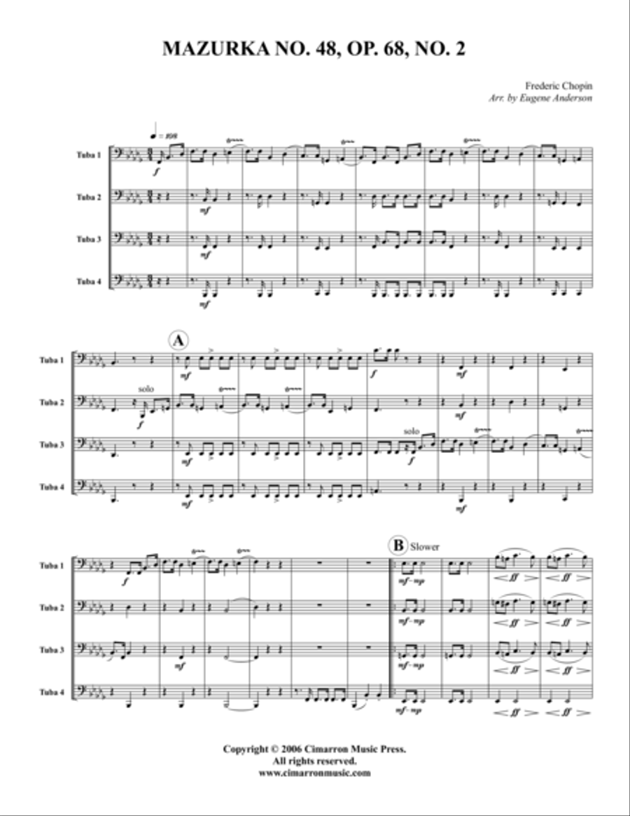 Mazurka No. 48, Op 68, No. 2 EETT scores gallery preview page 1
