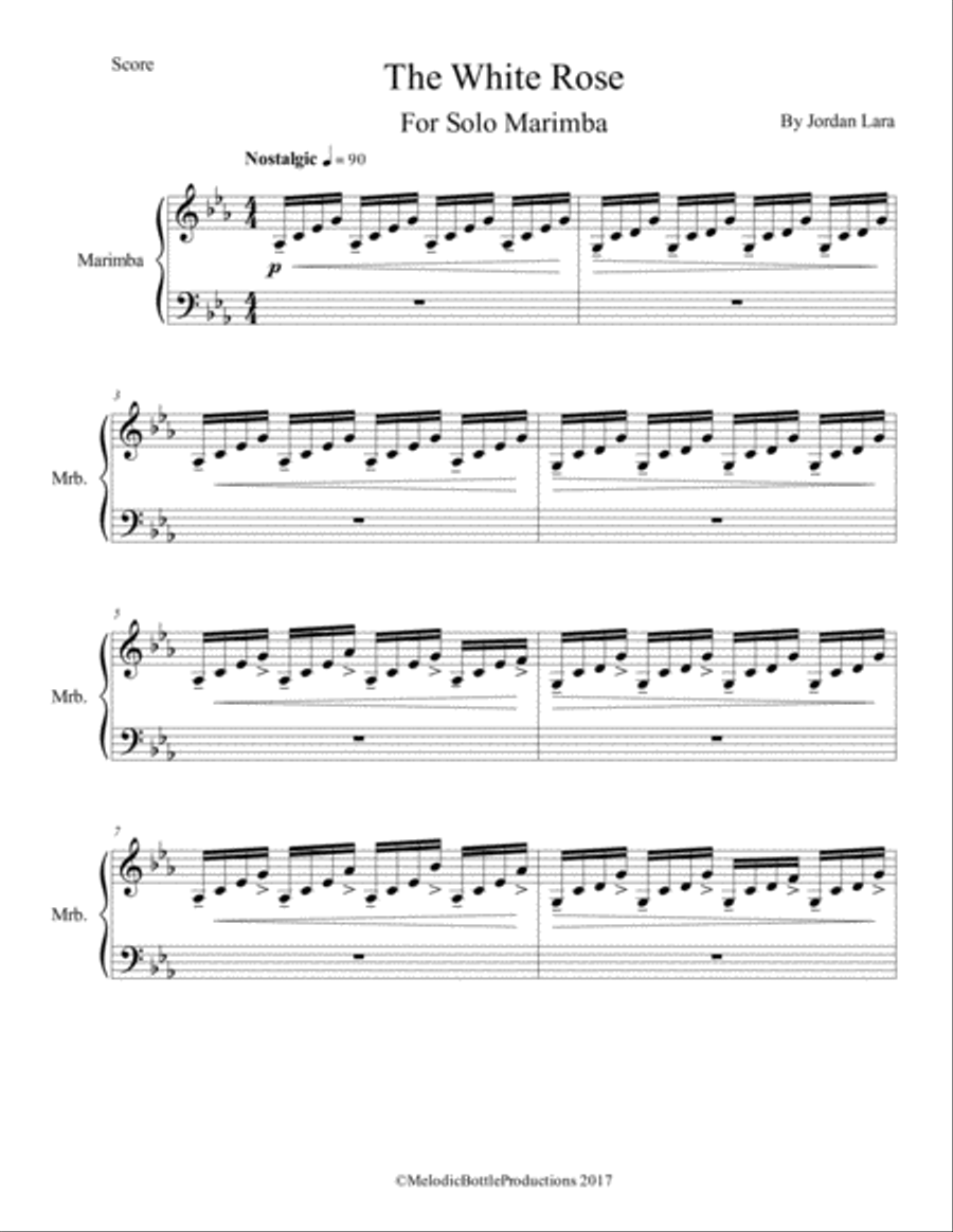 The White Rose Marimba scores gallery preview page 1