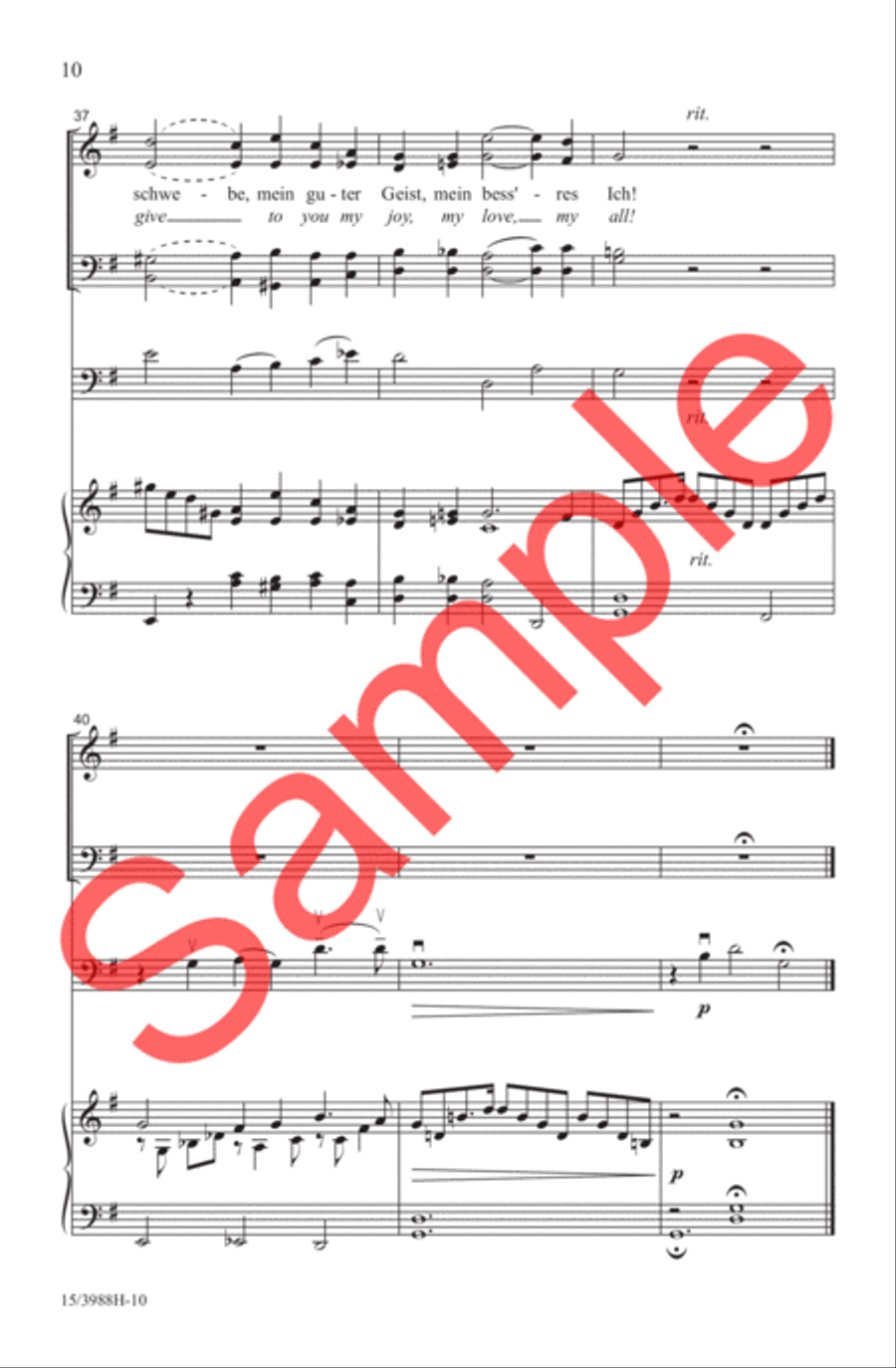 Widmung (Dedication) Widmung (Dedication) 4-Part scores gallery preview page 10