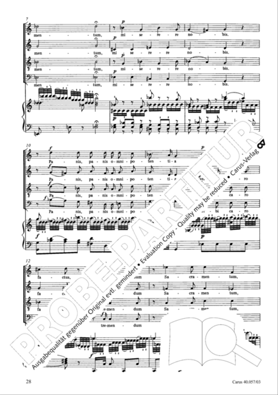 Litaniae de venerabili altaris Sacramento in Es 4-Part scores gallery preview page 29