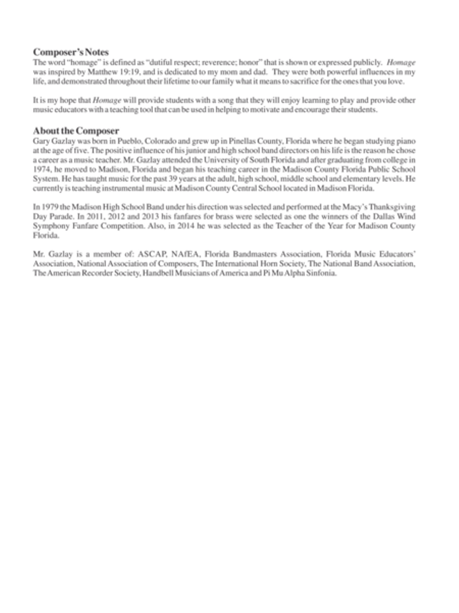 Homage Homage Horn scores gallery preview page 3