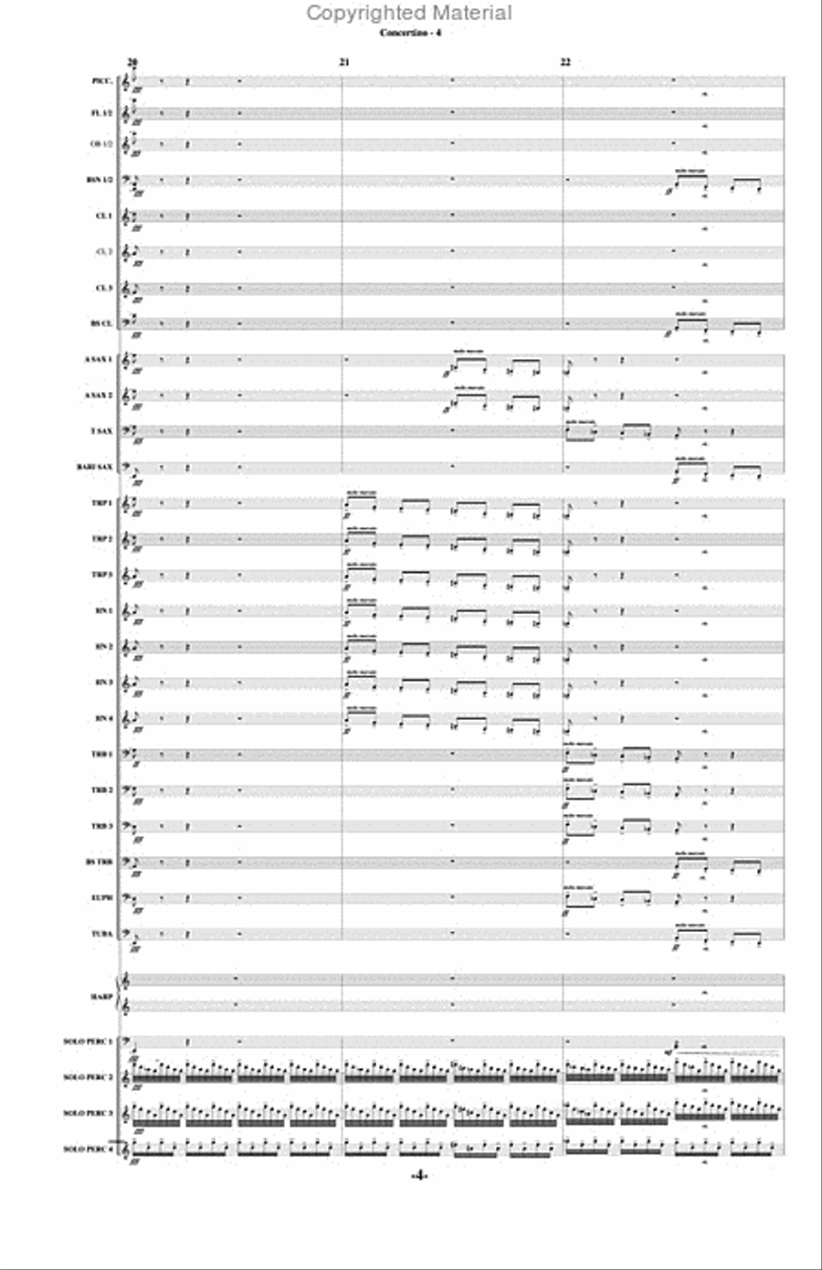 Concertino for 4 Percussion Concertino for 4 Percussion Concert Band scores gallery preview page 5