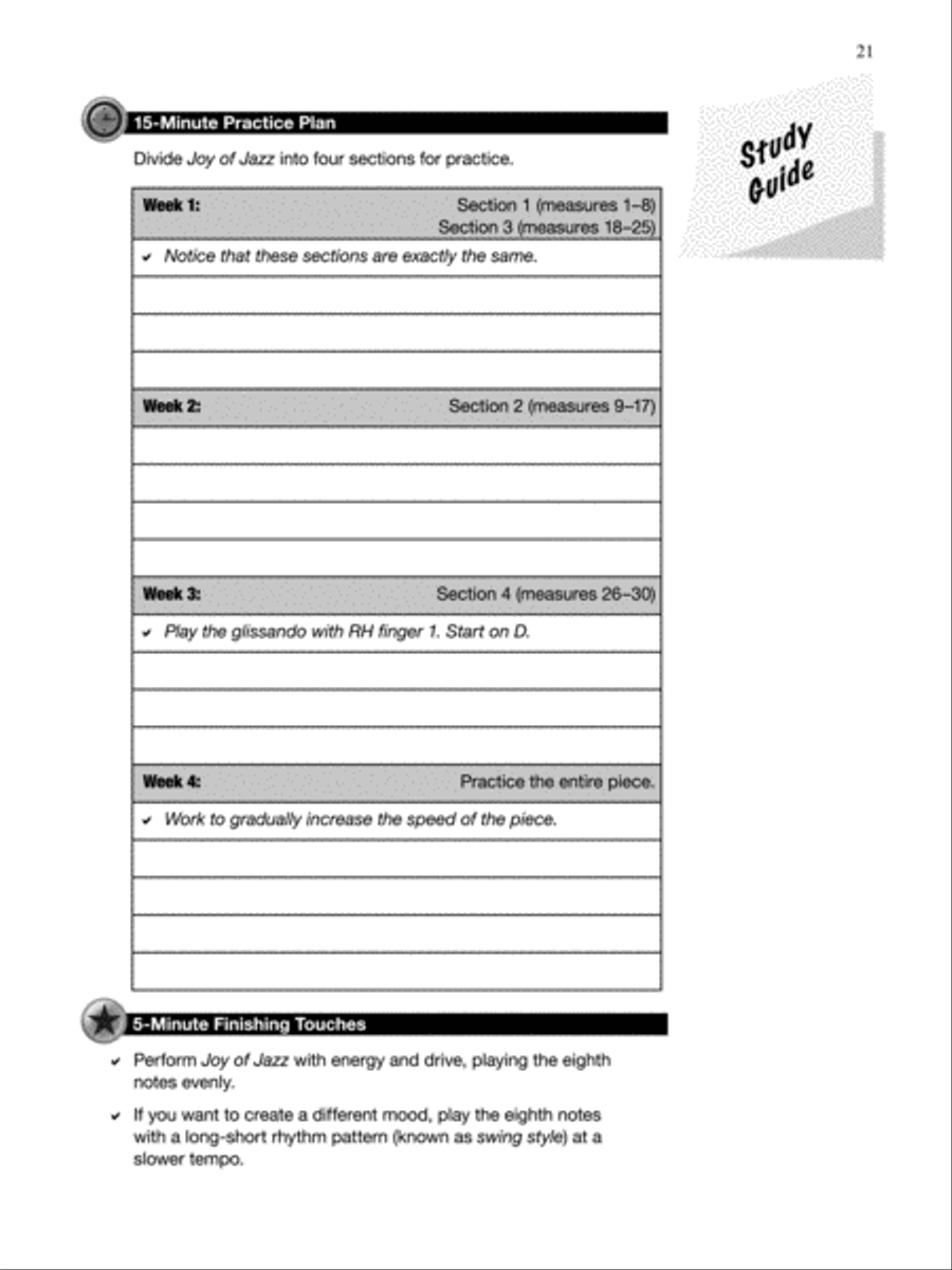 Piano for Busy Teens Easy Piano scores gallery preview page 3