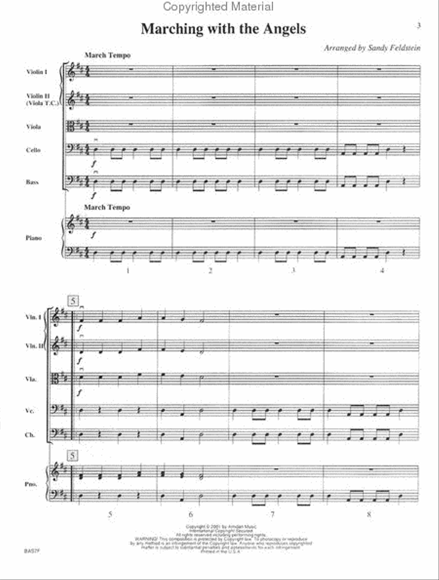 Marching With the Angels String Orchestra scores gallery preview page 2