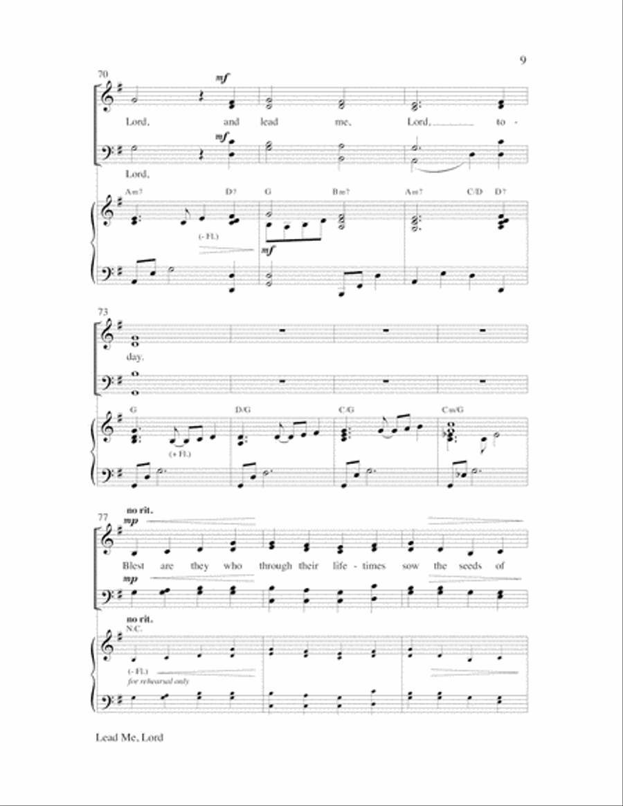 Lead Me, Lord Choir scores gallery preview page 9