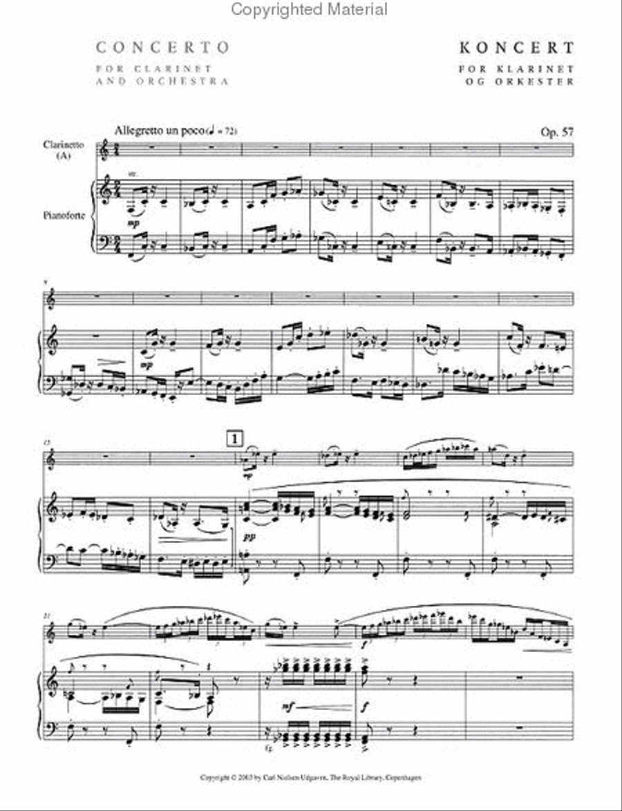 Clarinet Concerto Op. 57 Clarinet Solo scores gallery preview page 2