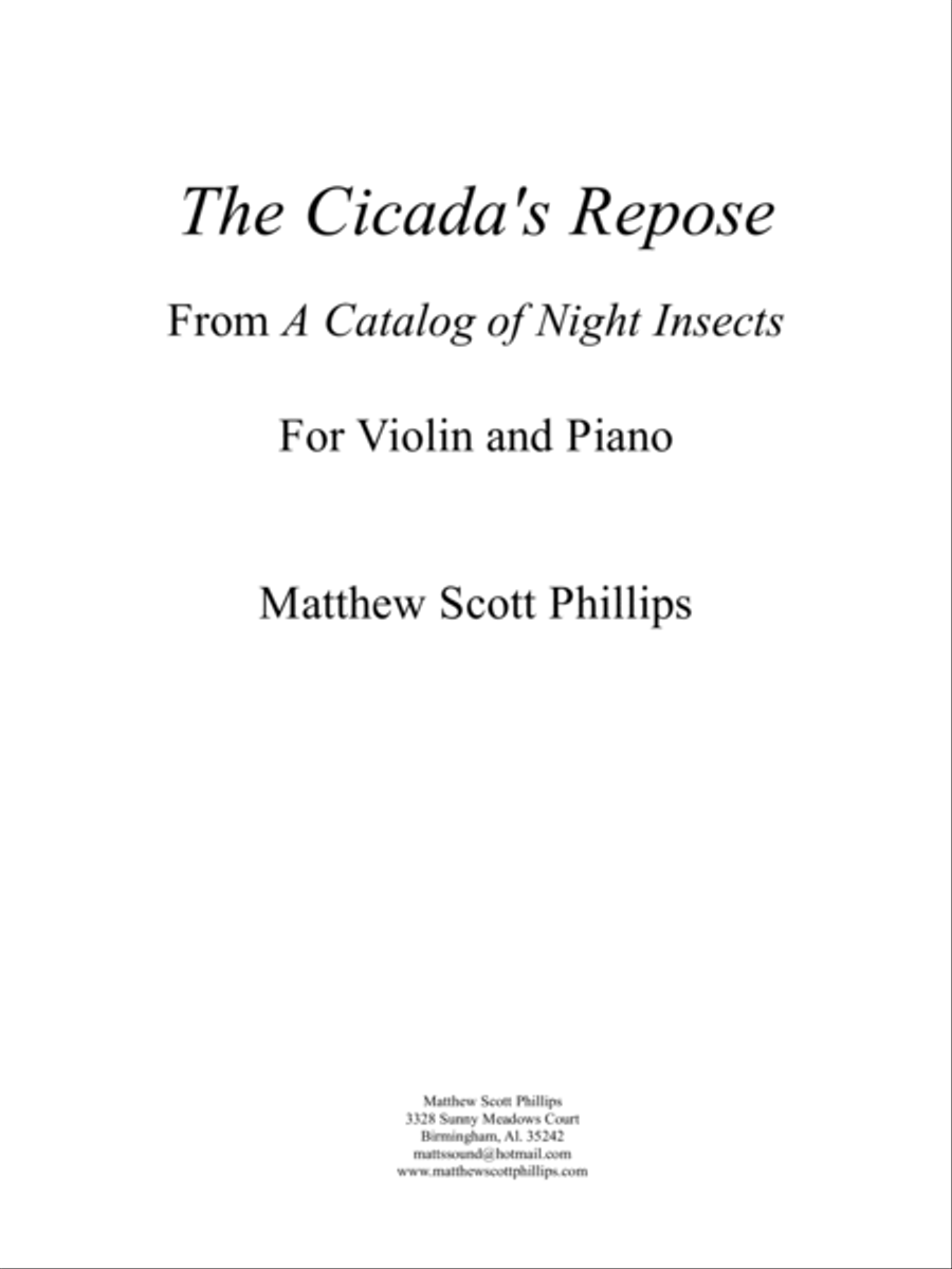 The Cicada's Repose The Cicada's Repose Violin Solo scores gallery preview page 2