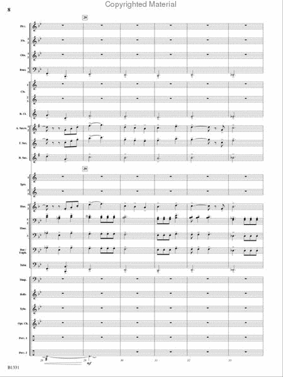 March Jubiloso Concert Band scores gallery preview page 7