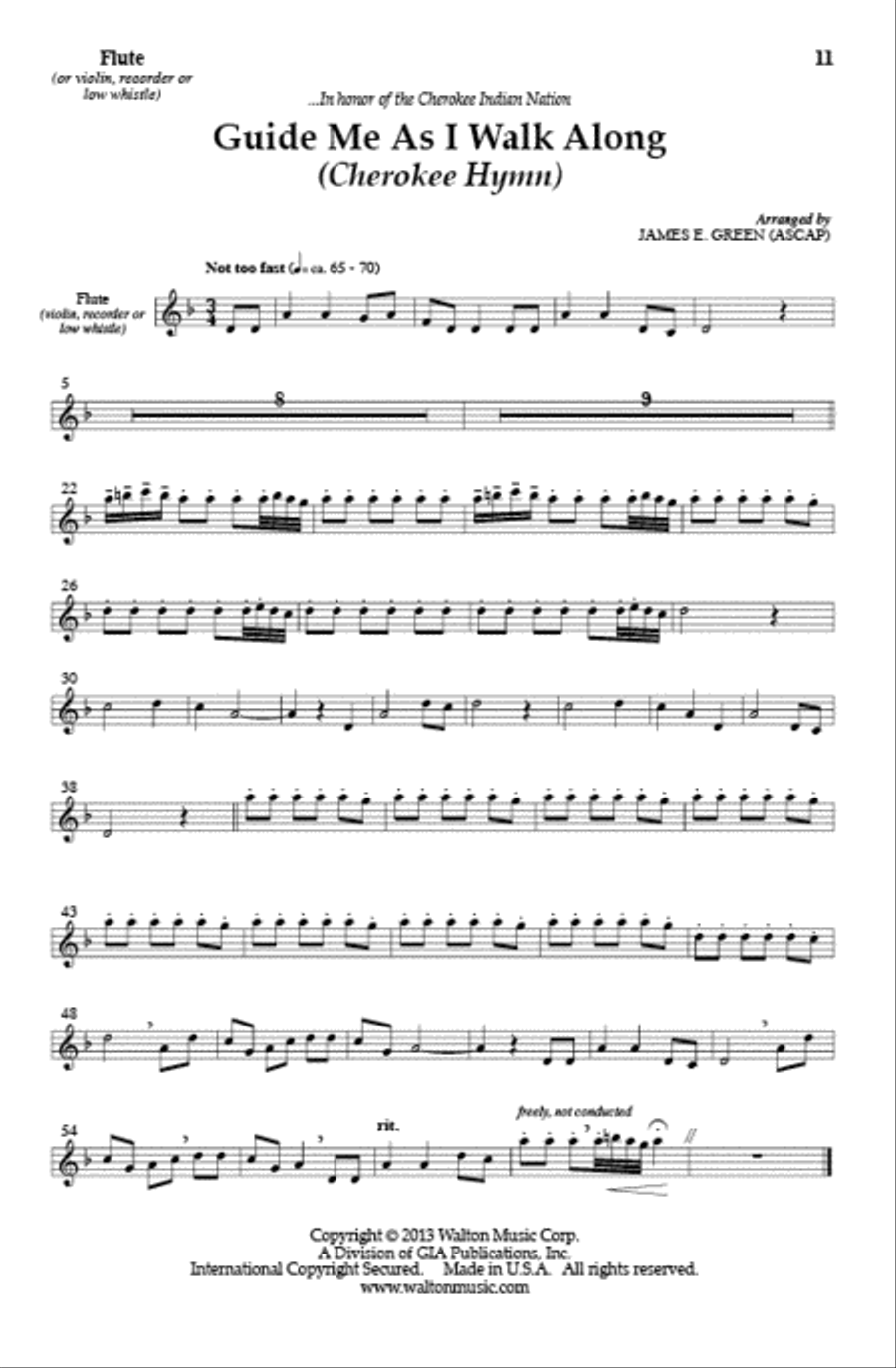 Guide Me As I Walk Along 3-Part scores gallery preview page 9