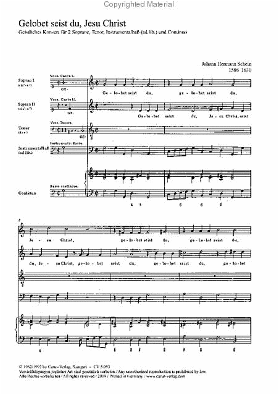 All praise to you, Lord Jesus Christ (Gelobet seist du, Jesu Christ) Voice scores gallery preview page 2