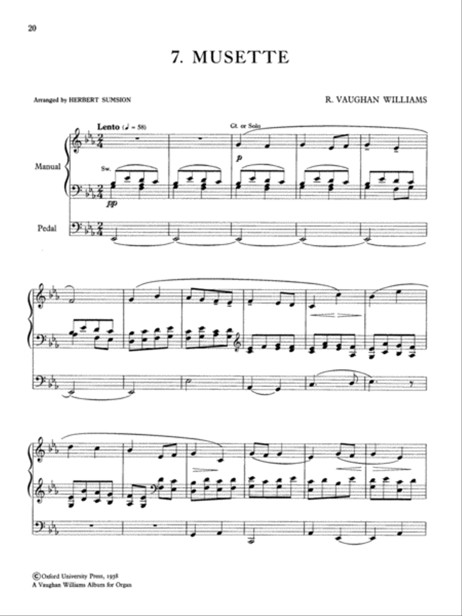 A Vaughan Williams Organ Album Organ scores gallery preview page 4