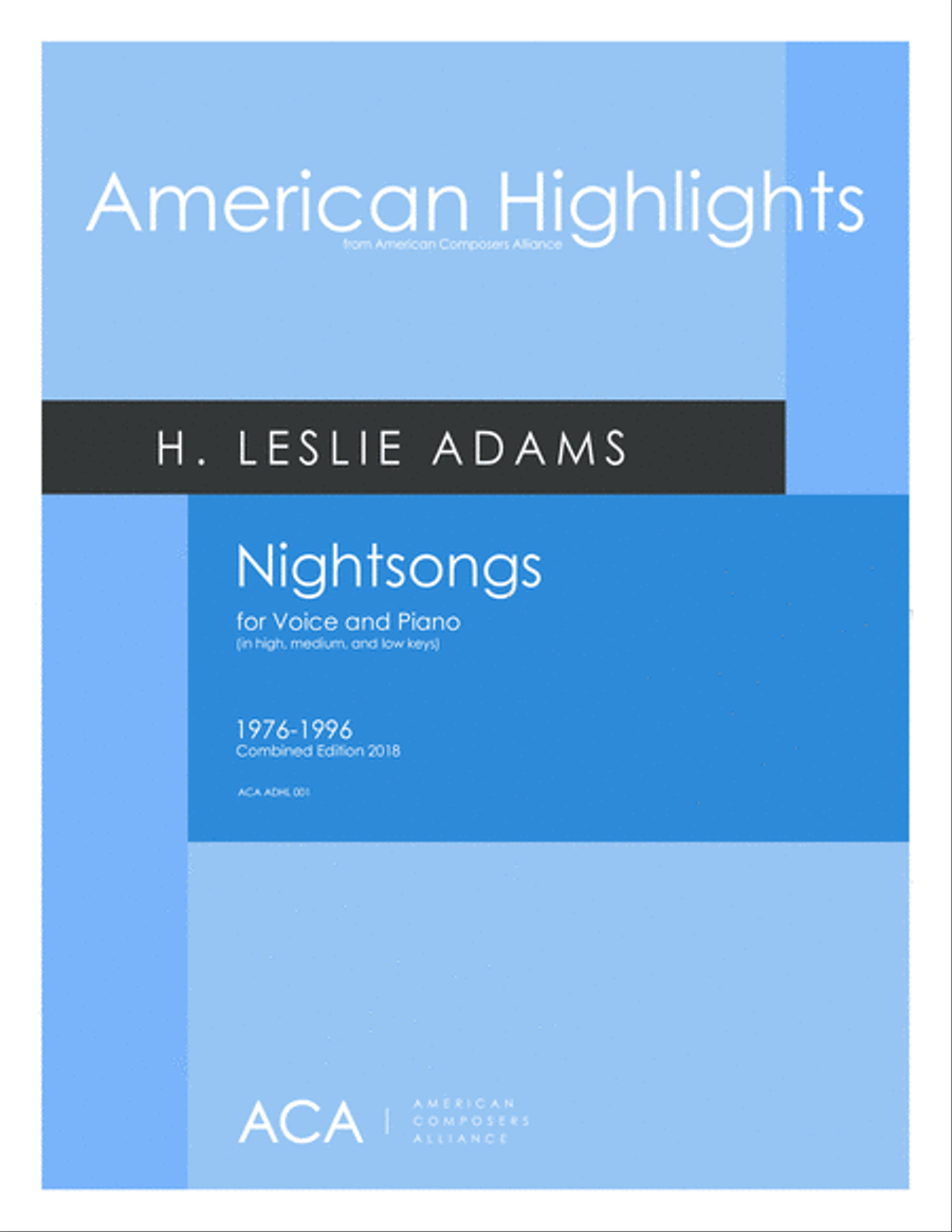 [Adams] Nightsongs Voice scores gallery preview page 1