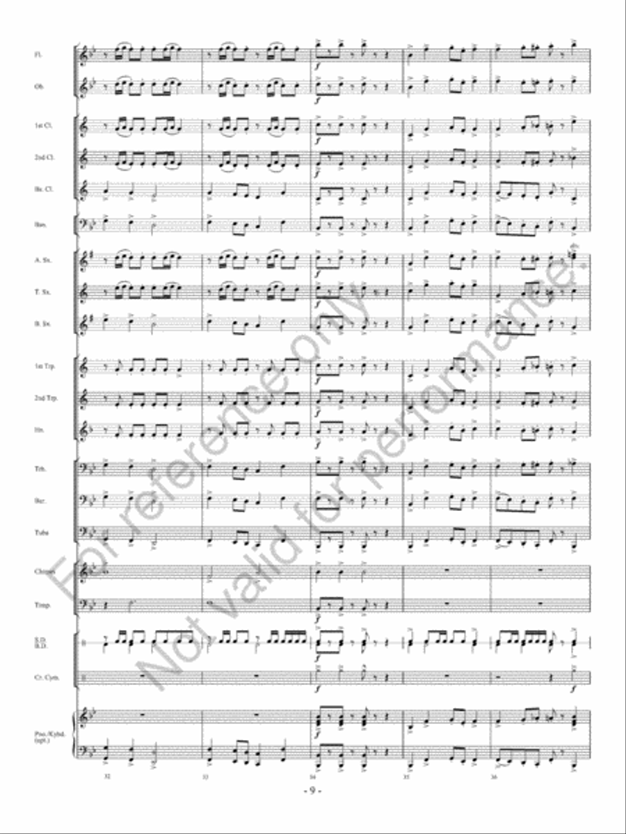 Chimes Of Freedom Chimes Of Freedom Concert Band scores gallery preview page 10