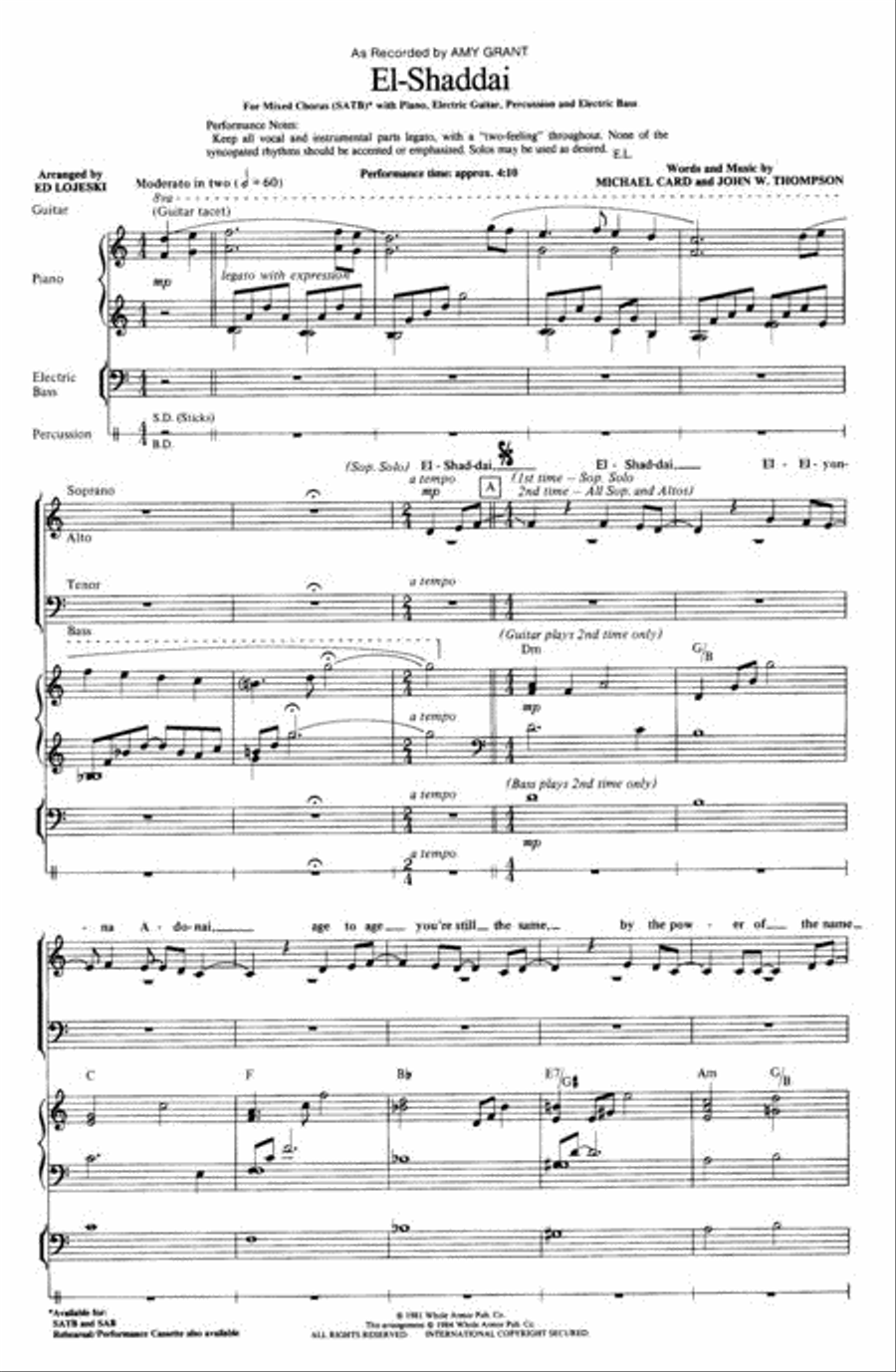 El-Shaddai 4-Part scores gallery preview page 2