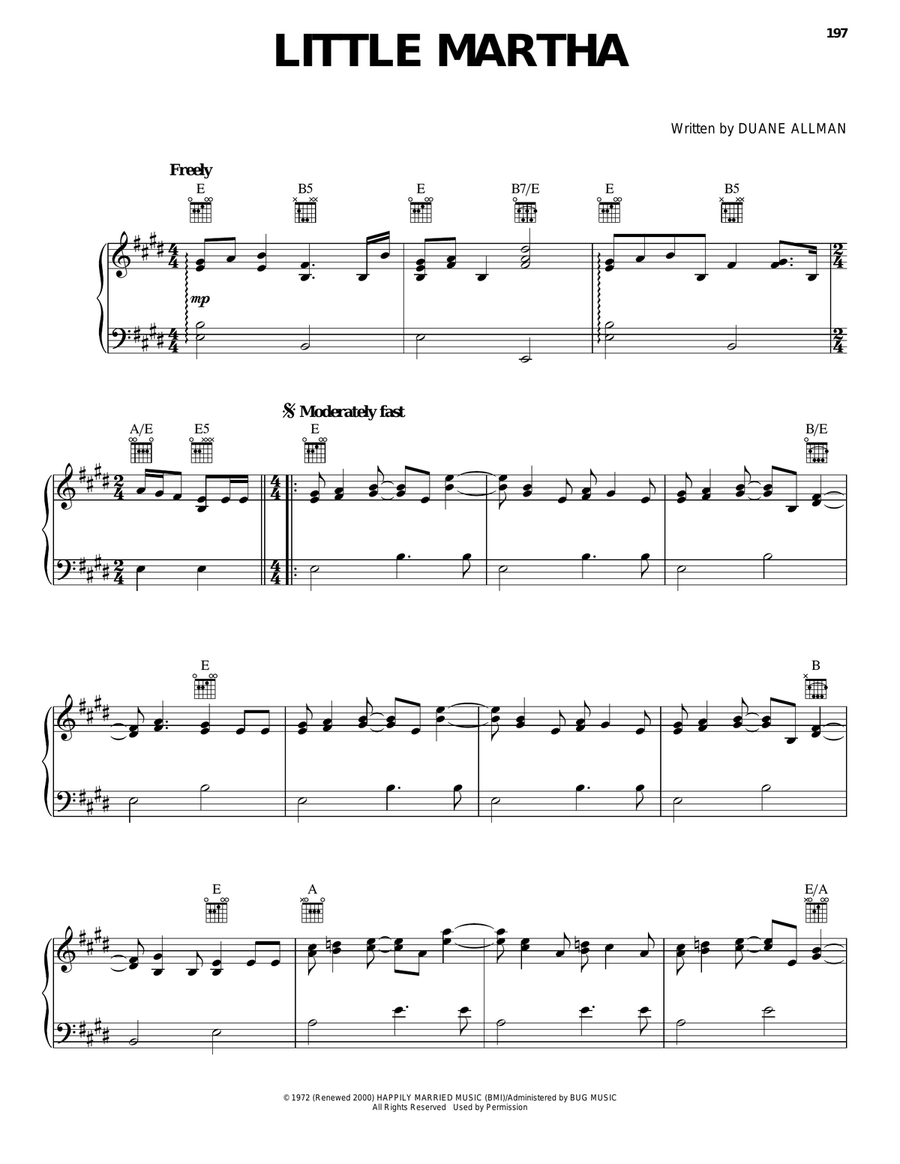 Little Martha Little Martha Piano, Vocal, Guitar scores gallery preview page 1