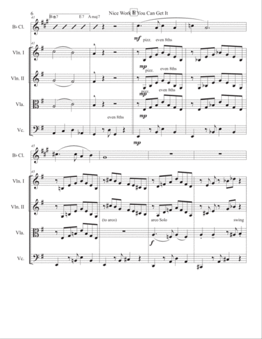 Nice Work If You Can Get It Chamber Orchestra scores gallery preview page 6