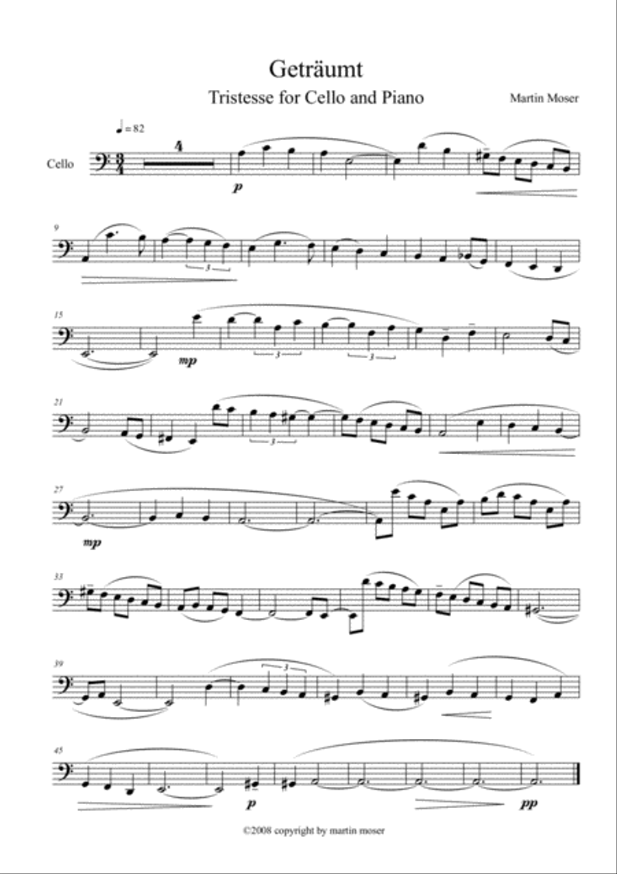 Geträumt Piano scores gallery preview page 1