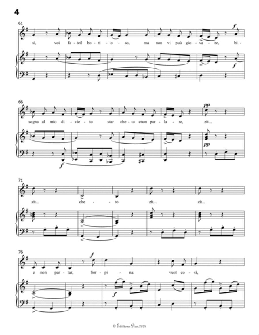 Stizzoso,mio stizzoso,by Pergolesi,in G Major Voice scores gallery preview page 6