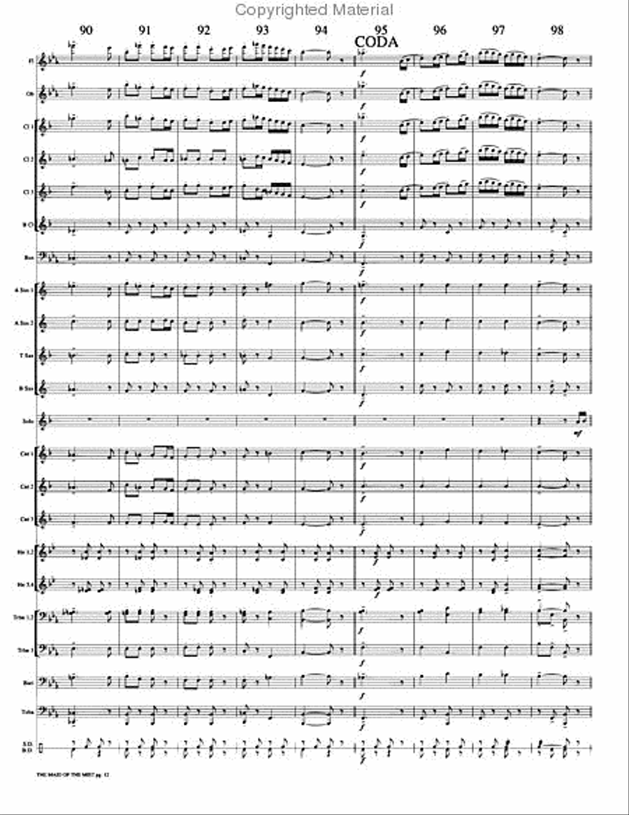 The Maid of the Mist Concert Band scores gallery preview page 15