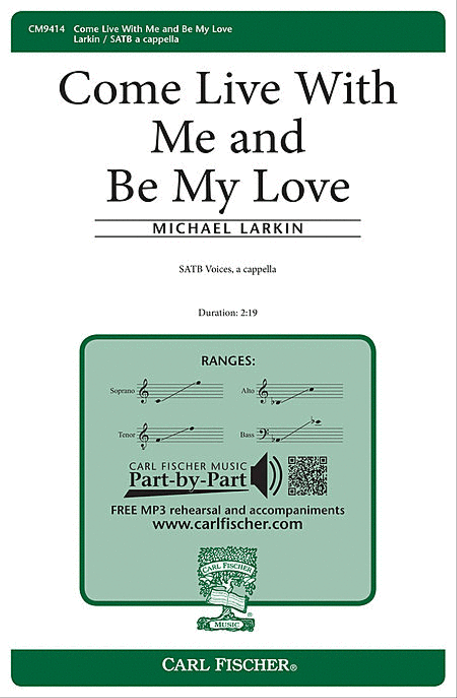 Come Live With Me and Be My Love 4-Part scores gallery preview page 1