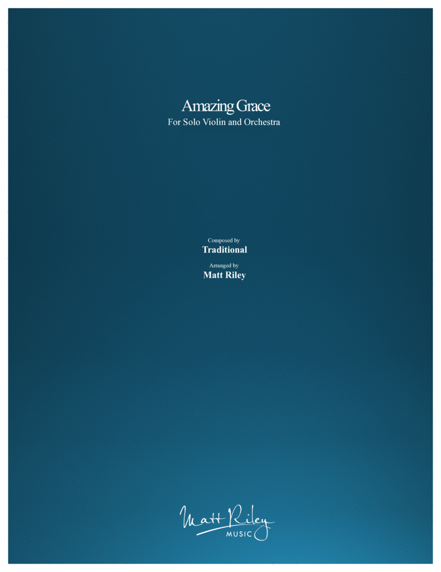 Amazing Grace - Violin & Orchestra Full Orchestra scores gallery preview page 1