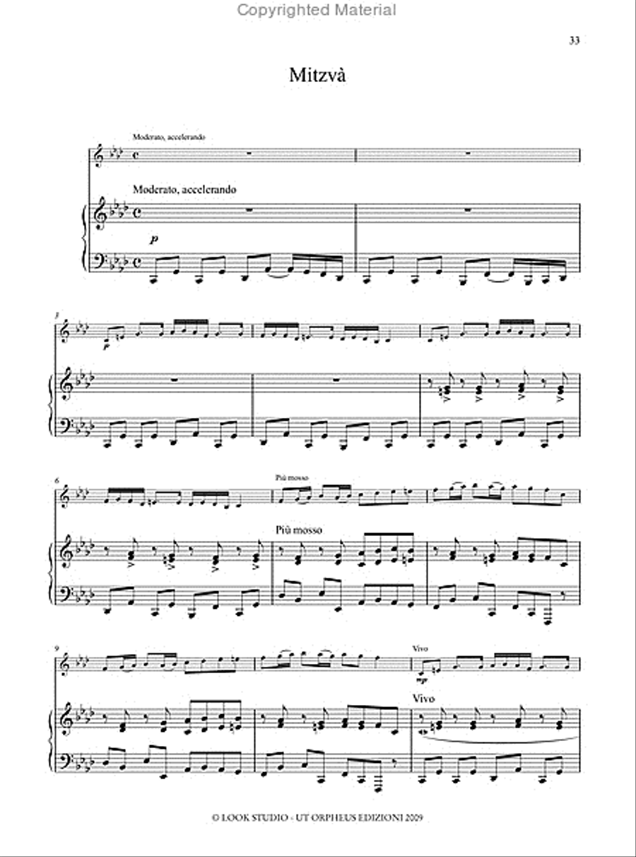 12 Jewish Songs for Violin and Piano (2006) Violin Solo scores gallery preview page 12
