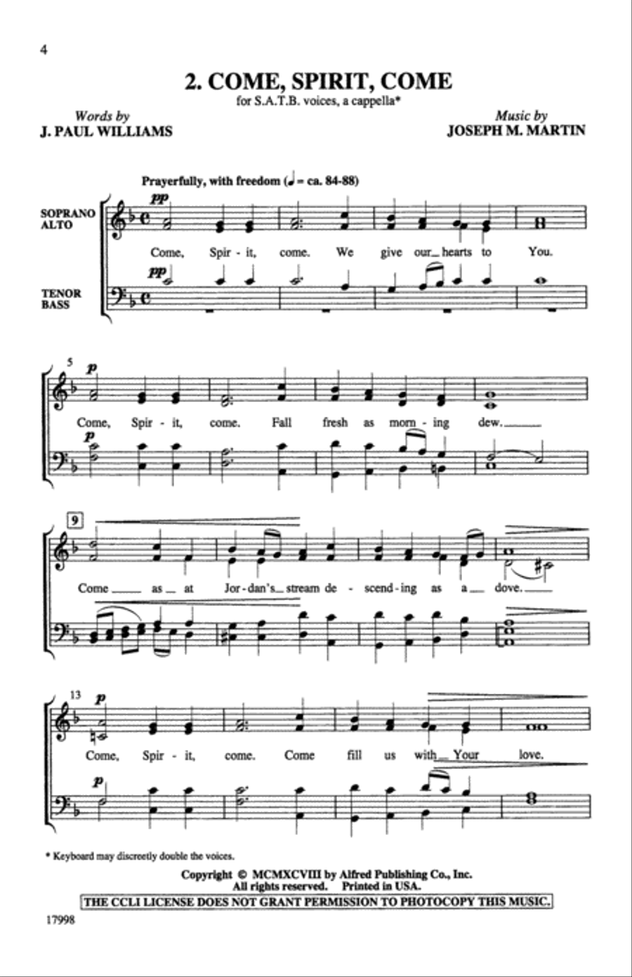 Trinity: Three Choral Meditations 4-Part scores gallery preview page 4
