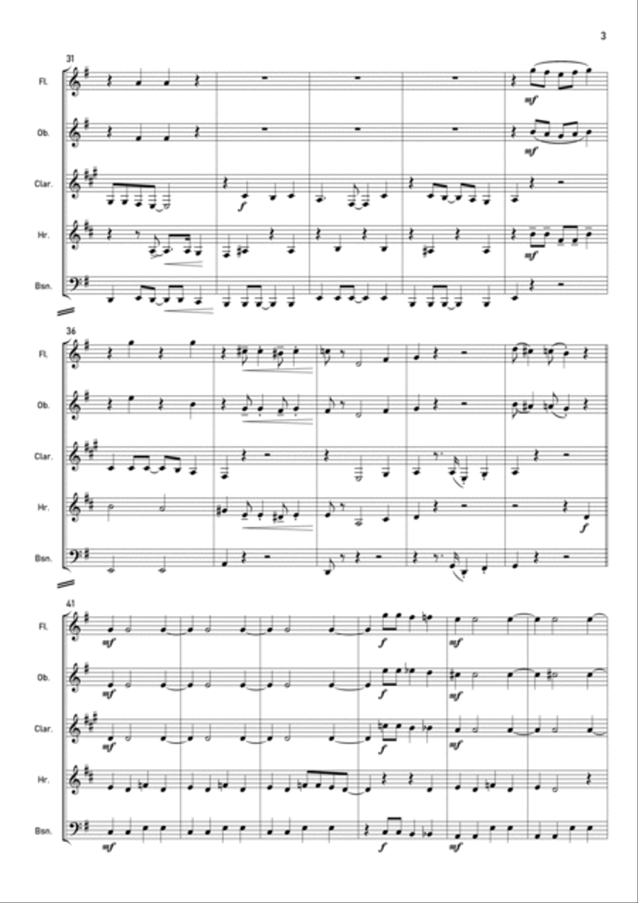 Snow Miser Snow Miser Woodwind Quintet scores gallery preview page 3