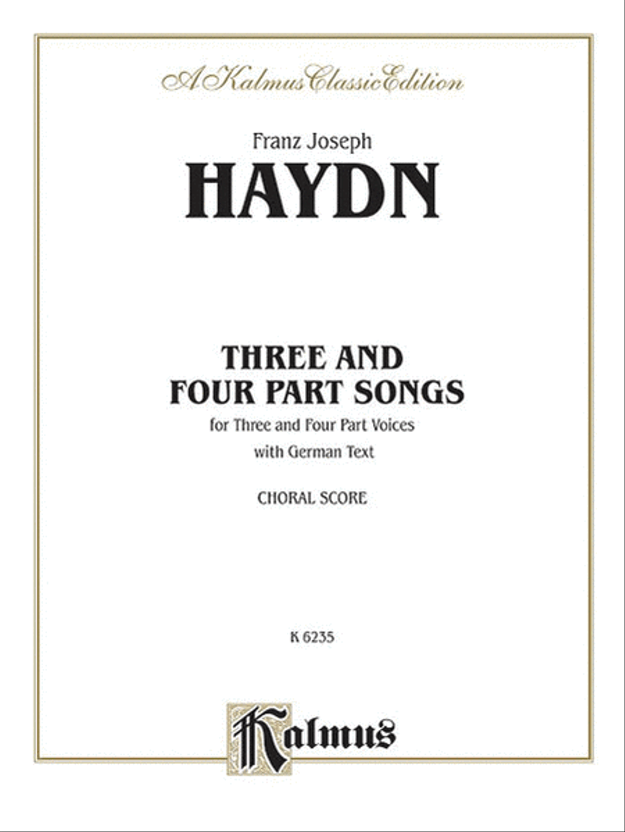 Three- and Four-Part Songs 4-Part scores gallery preview page 1