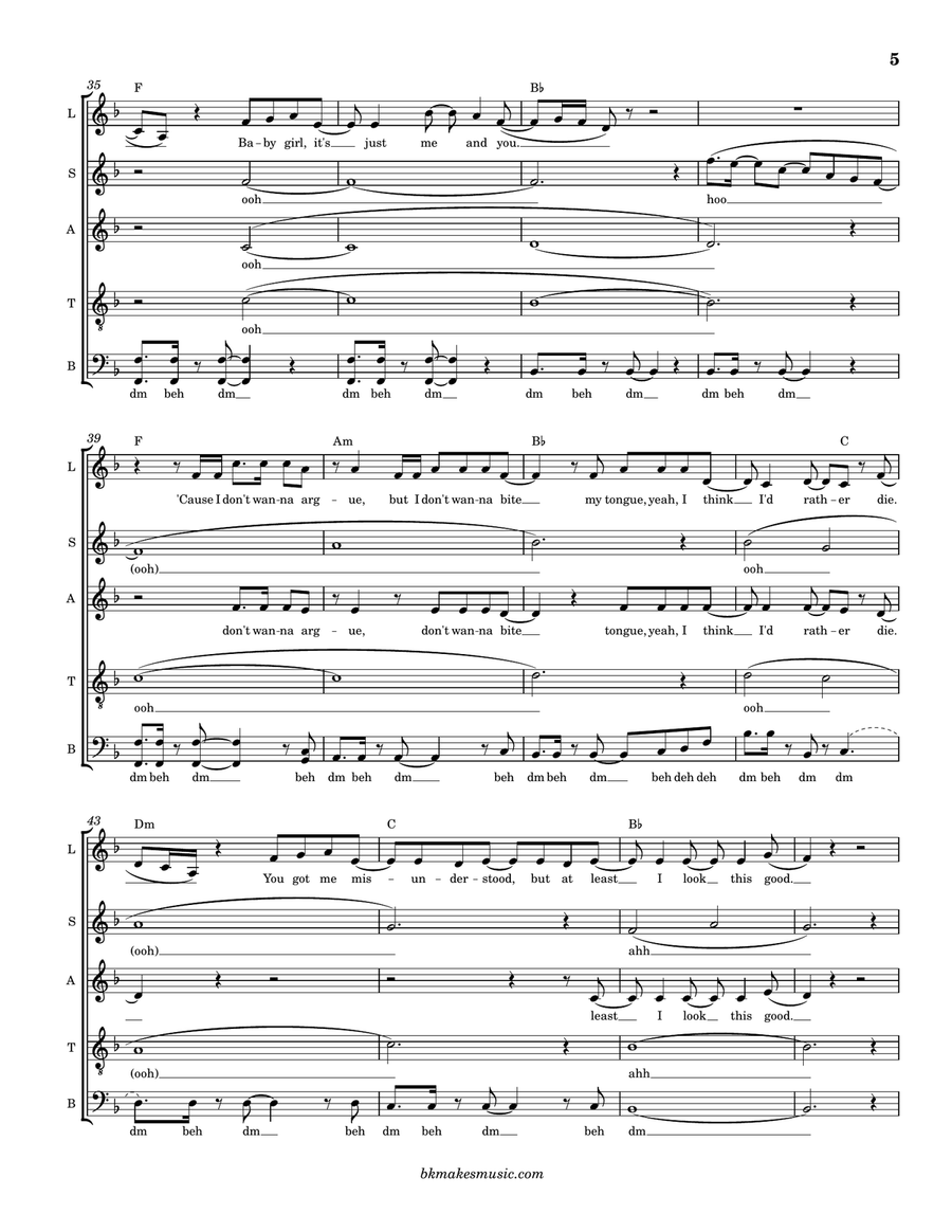 We Can't Be Friends (Wait For Your Love) 4-Part scores gallery preview page 6