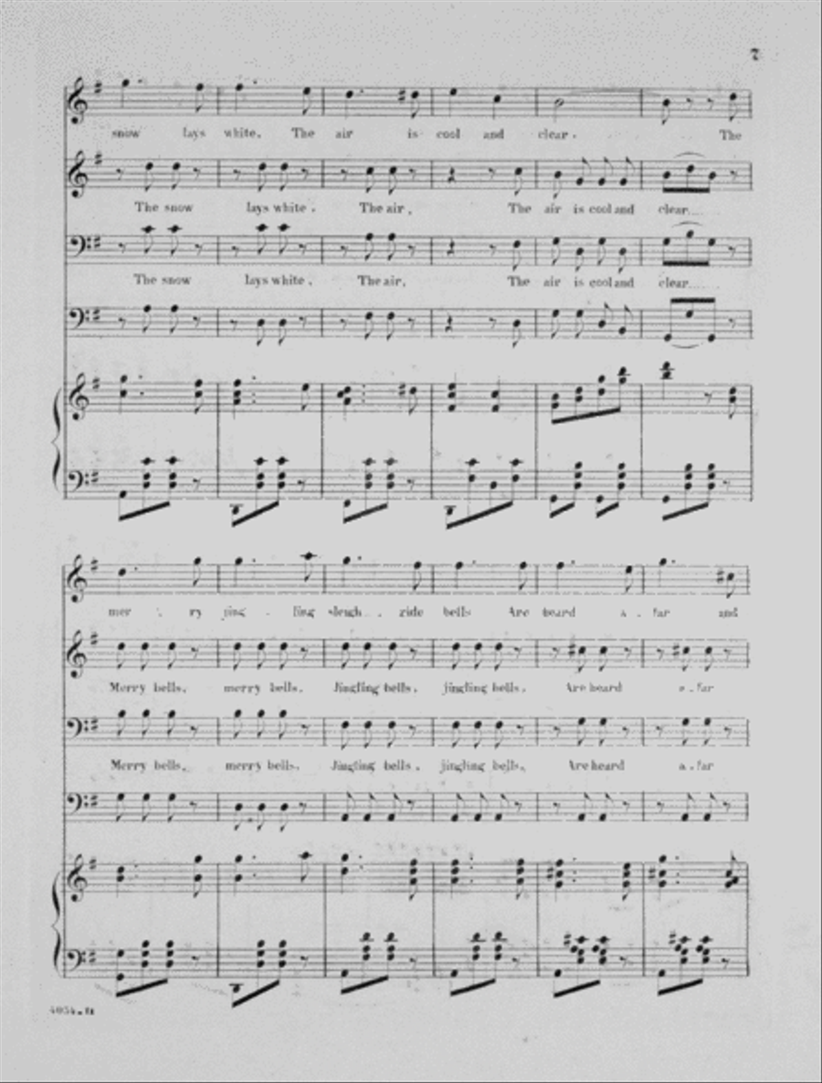 Jingle Bells. Sleighing Quartette Voice scores gallery preview page 6