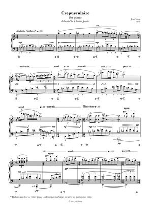 Crepusculaire for Piano
