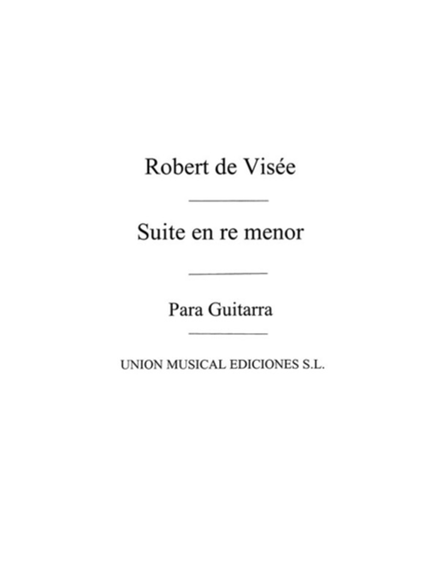 Visee Suite En Re Menor Guitar Sainz(Arc)