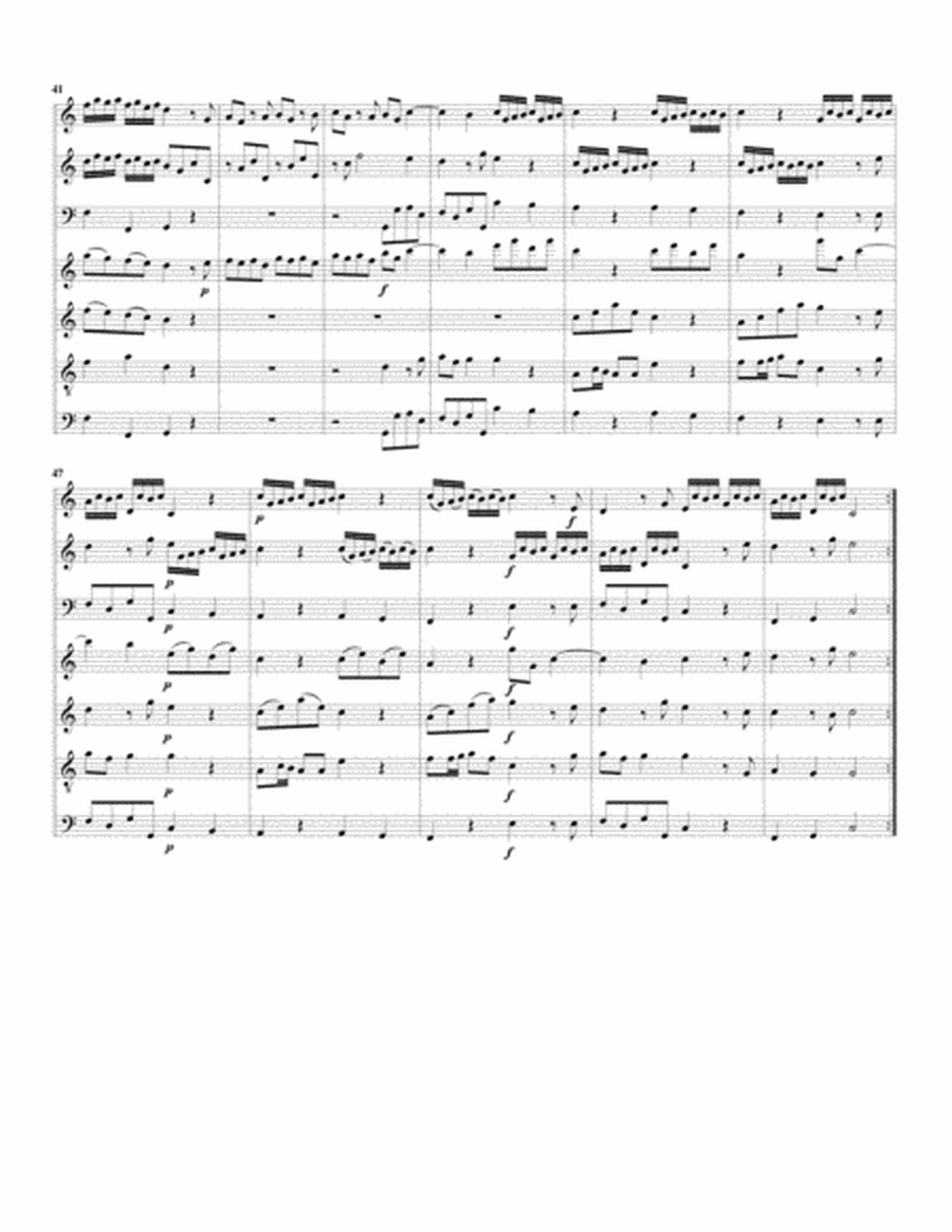 Concerto grosso, Op.6, no.4 (arrangement for 7 recorders)