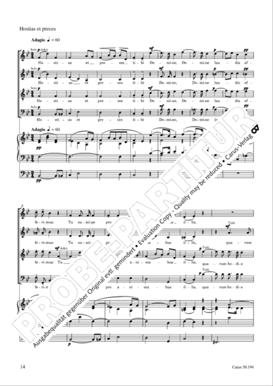 Requiem in D minor 4-Part scores gallery preview page 15