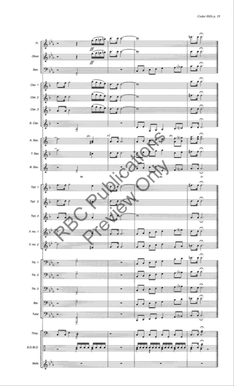 Cedar Hills Cedar Hills Concert Band scores gallery preview page 21