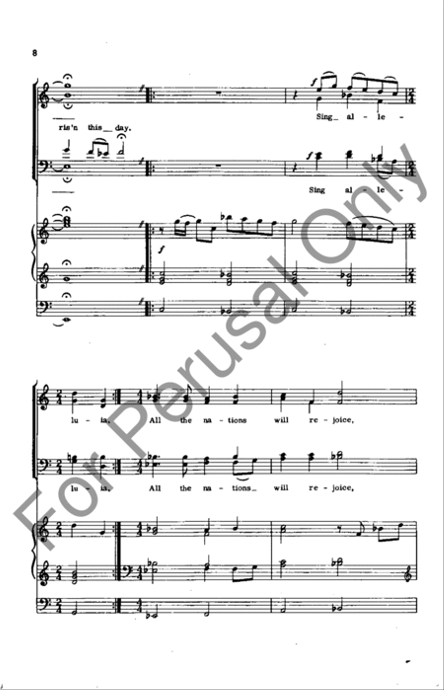 Alleluia, Christ Is Risen 4-Part scores gallery preview page 8