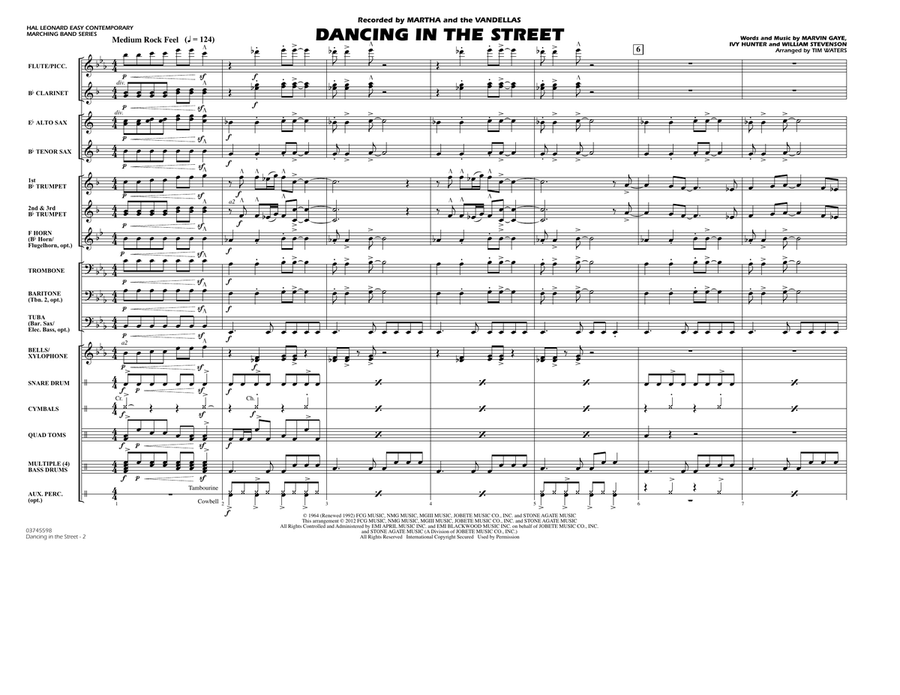 Dancing In The Street - Full Score Marching Band scores gallery preview page 2