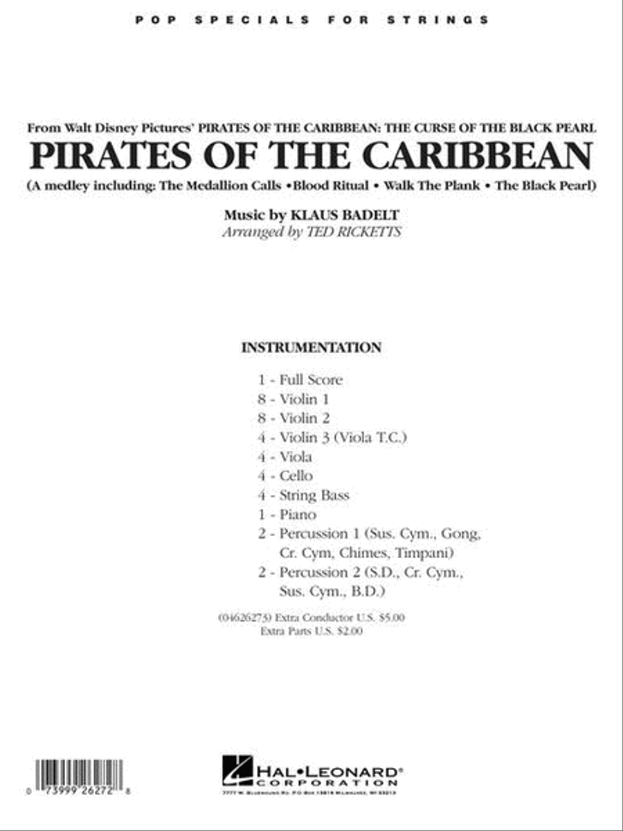 Pirates of the Caribbean String Orchestra scores gallery preview page 8