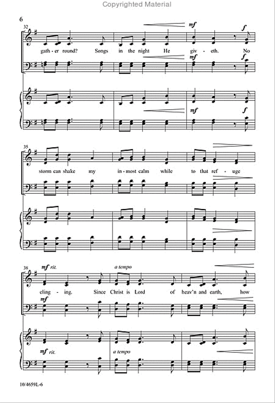 How Can I Keep from Singing? 4-Part scores gallery preview page 5